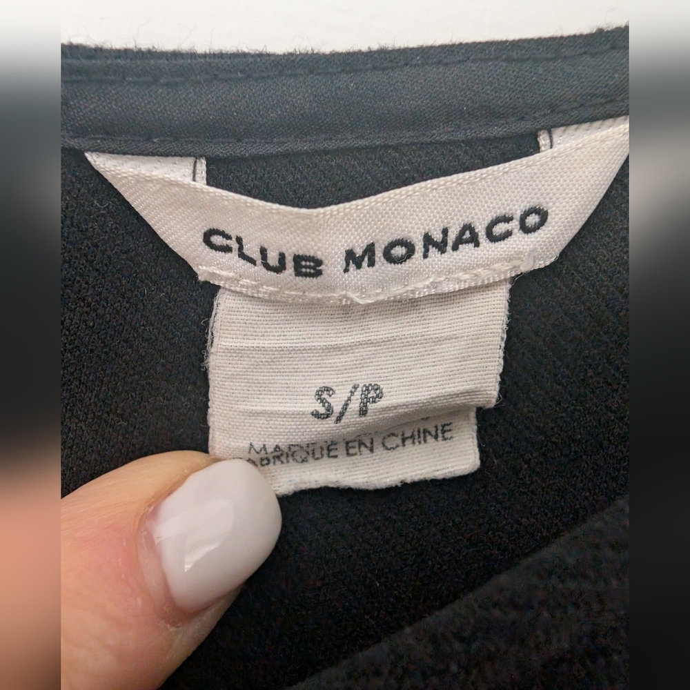 Club Monaco Black Peplum Top Size small - Picture 4 of 6